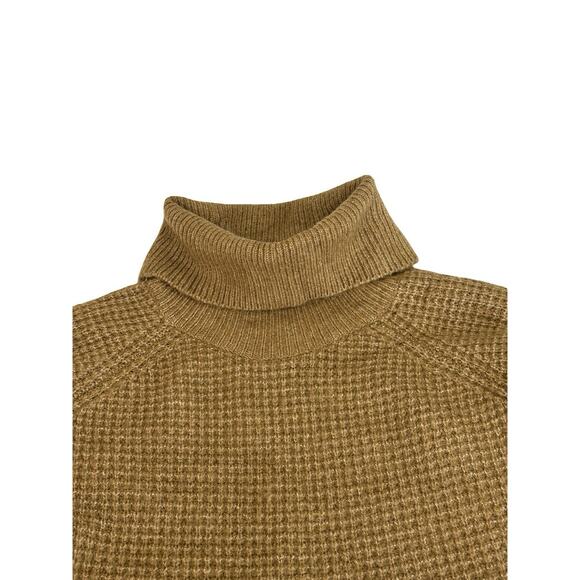 Kuhl Sienna Turtleneck Sweater Womens Size S Tan Brown Waffle Knit Pullover - Picture 3 of 7